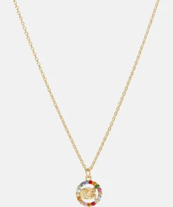 Jewellery Sets*Coach Women's C Multi Crystal Necklace - Gold/Multicolour