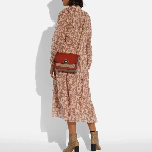 Shoulder Bags*Coach Women's Coated Canvas Signature Madison Bag - Tan Rust