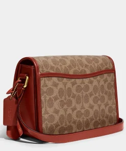 Shoulder Bags*Coach Women's Coated Canvas Signature Studio Shoulder Bag - Tan Rust