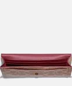 Purses And Cardholders*Coach Women's Colorblock Signature Wyn Soft Wallet - Tan Rust