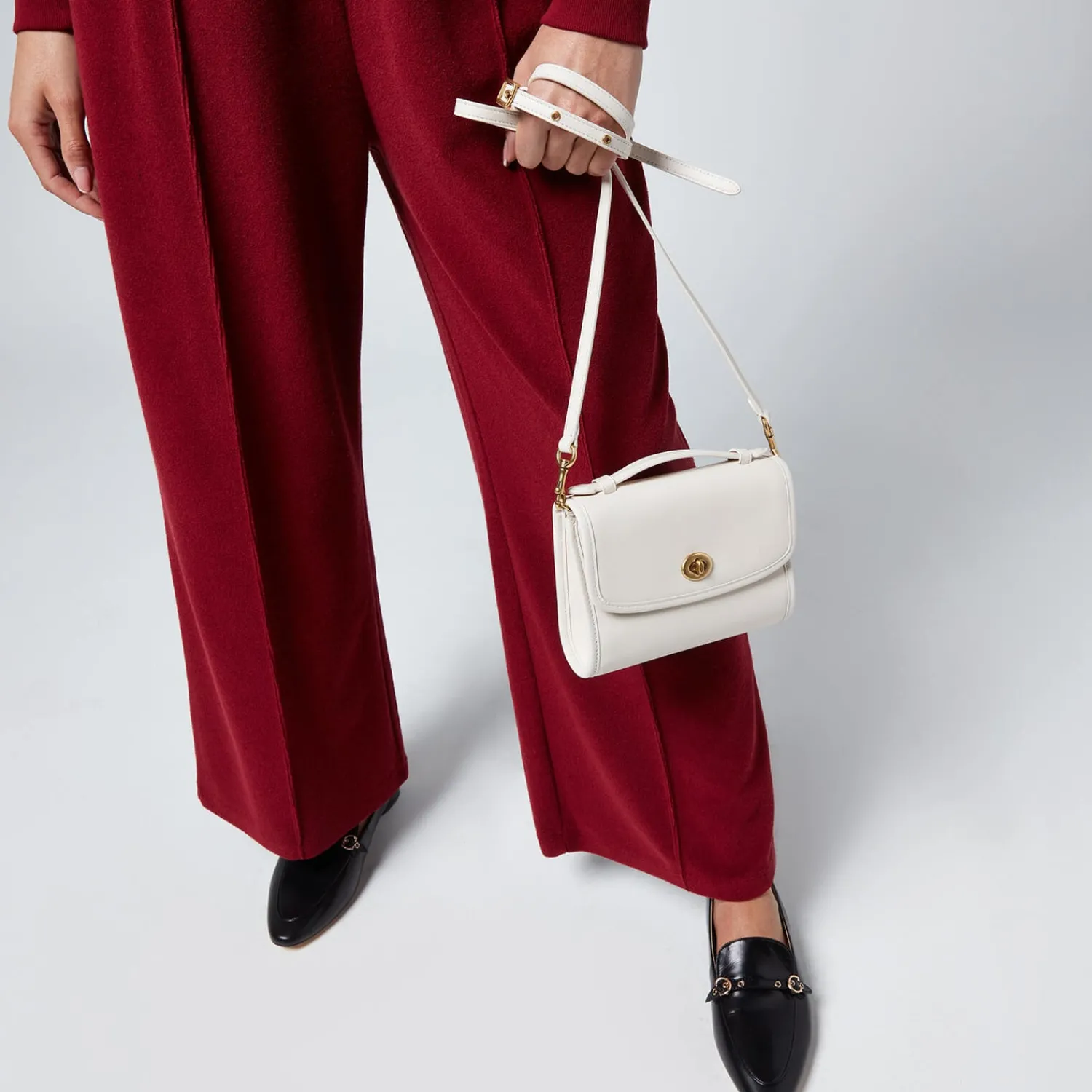 Crossbody Bags*Coach Women's Kip Turnlock Cross Body Bag - Chalk