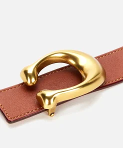 Belts*Coach Women's 32Mm C Reversible Belt - Tan/Red 1941 Saddle