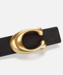 Belts*Coach Women's 25Mm Sculpted C Reversible Belt - Black 1941 Saddle