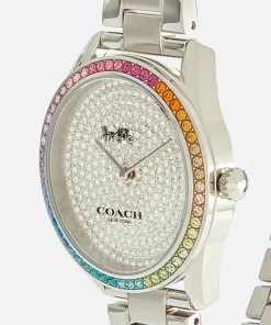 Watches*Coach Women's Preston Rainbow Crystal Watch - Silver