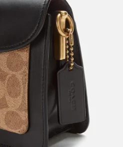 Shoulder Bags*Coach Women's Signature Tabby Shoulder Bag - Tan Black