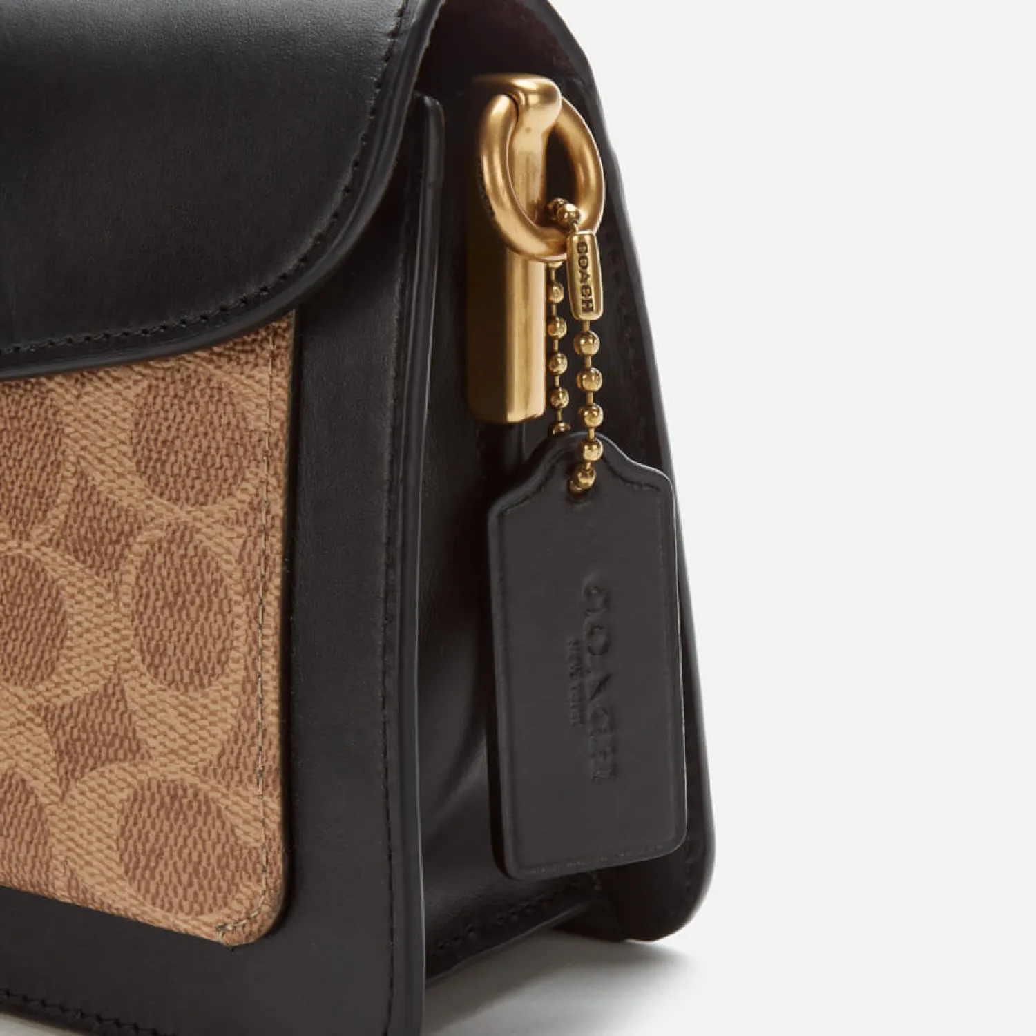 Shoulder Bags*Coach Women's Signature Tabby Shoulder Bag - Tan Black