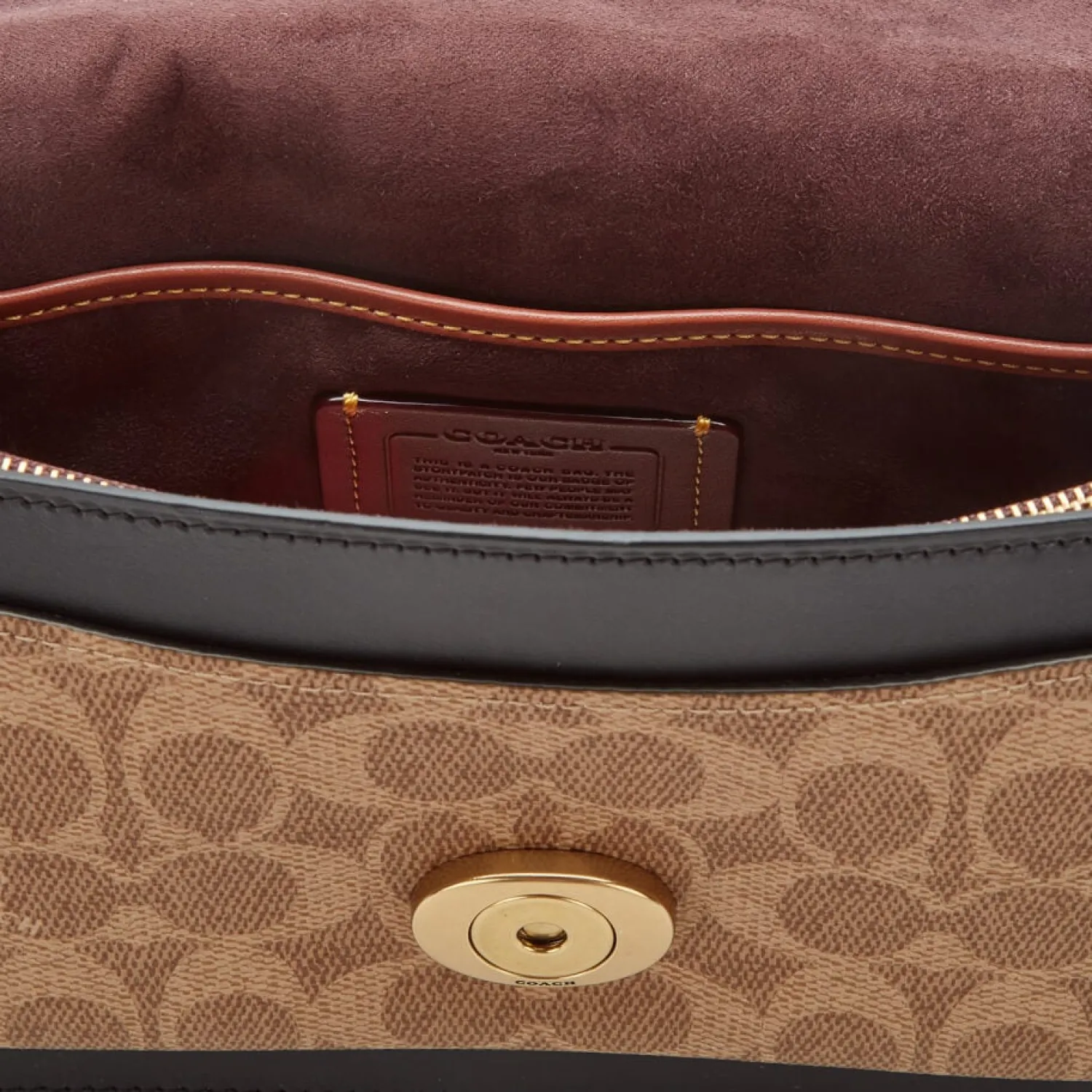 Shoulder Bags*Coach Women's Signature Tabby Shoulder Bag - Tan Black