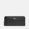 Purses And Cardholders*Coach Women's Signature Zip Wallet - Gold/Black