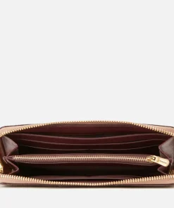 Purses And Cardholders*Coach Women's Signature Zip Wallet - Tan Rust