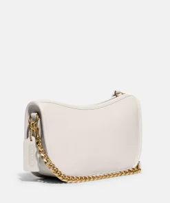 Shoulder Bags*Coach Women's Glovetanned Leather Swinger Bag - Chalk