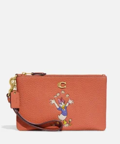 Home Accessories*Coach X Disney Daisy Duck Small Leather Wristlet