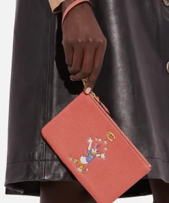 Home Accessories*Coach X Disney Daisy Duck Small Leather Wristlet