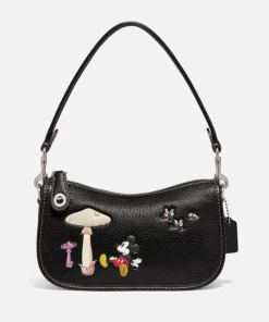 Shoulder Bags*Coach X Disney Mickey And Flowers Leather Shoulder Bag