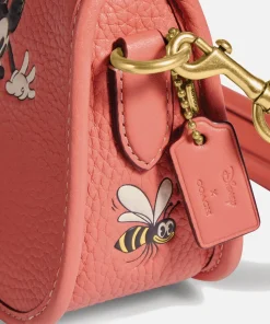Shoulder Bags*Coach X Disney Mickey And Flowers Leather Shoulder Bag