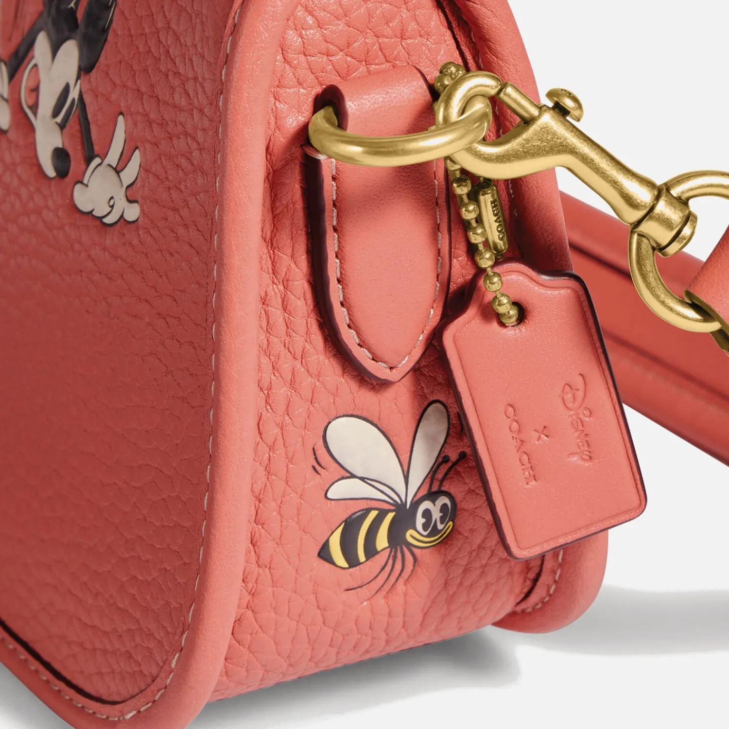 Shoulder Bags*Coach X Disney Mickey And Flowers Leather Shoulder Bag