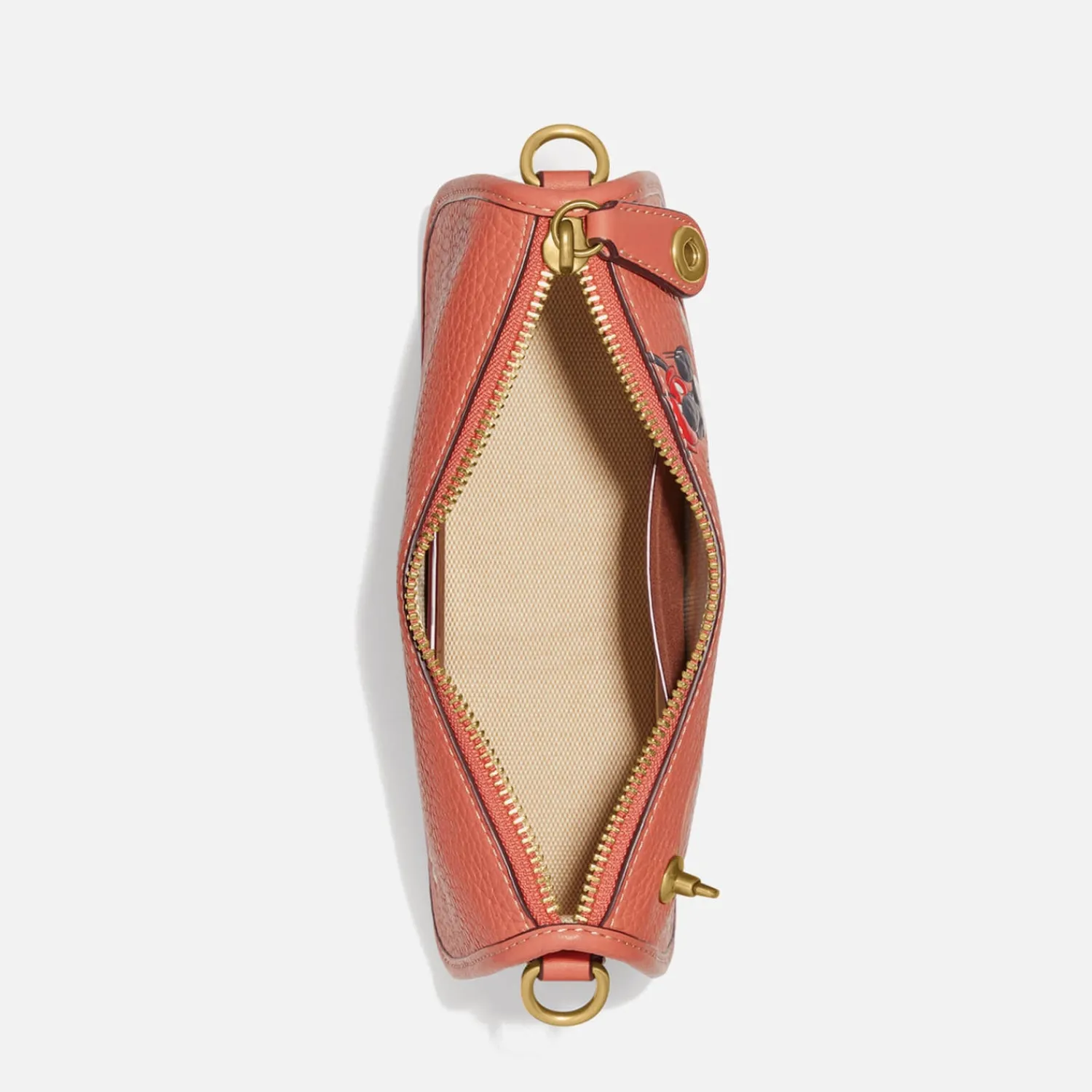 Shoulder Bags*Coach X Disney Mickey And Flowers Leather Shoulder Bag