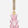 Necklaces*Crystal Haze Women's Jelly Nostalgia Bear Pave Pendant - Bubble Gum