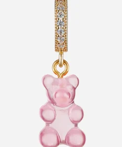Necklaces*Crystal Haze Women's Jelly Nostalgia Bear Pave Pendant - Bubble Gum