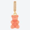 Necklaces*Crystal Haze Women's Nostalgia Pave Matte Bear - Peachy