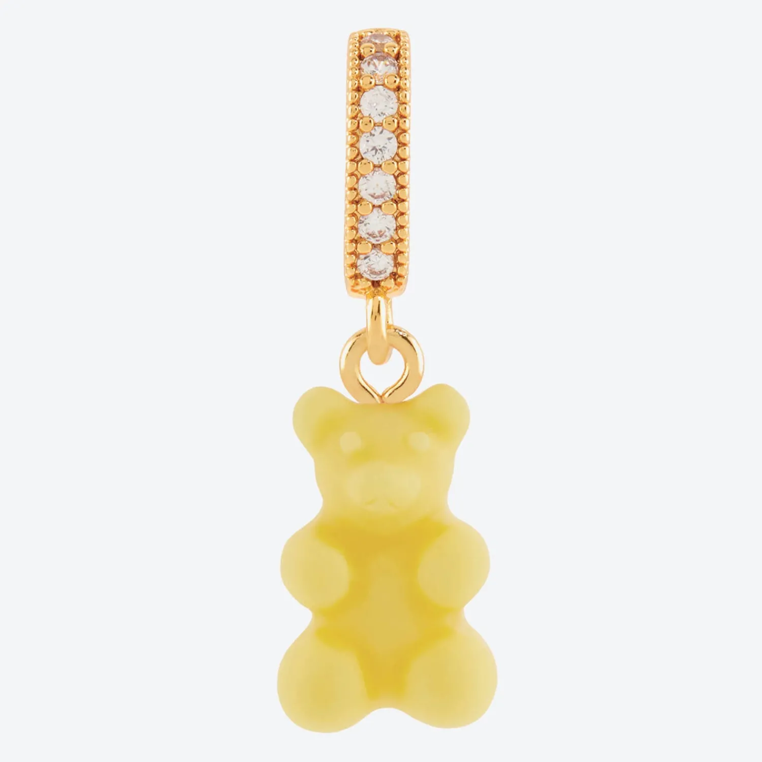 Necklaces*Crystal Haze Women's Nostalgia Pave Matte Bear - Lemonade