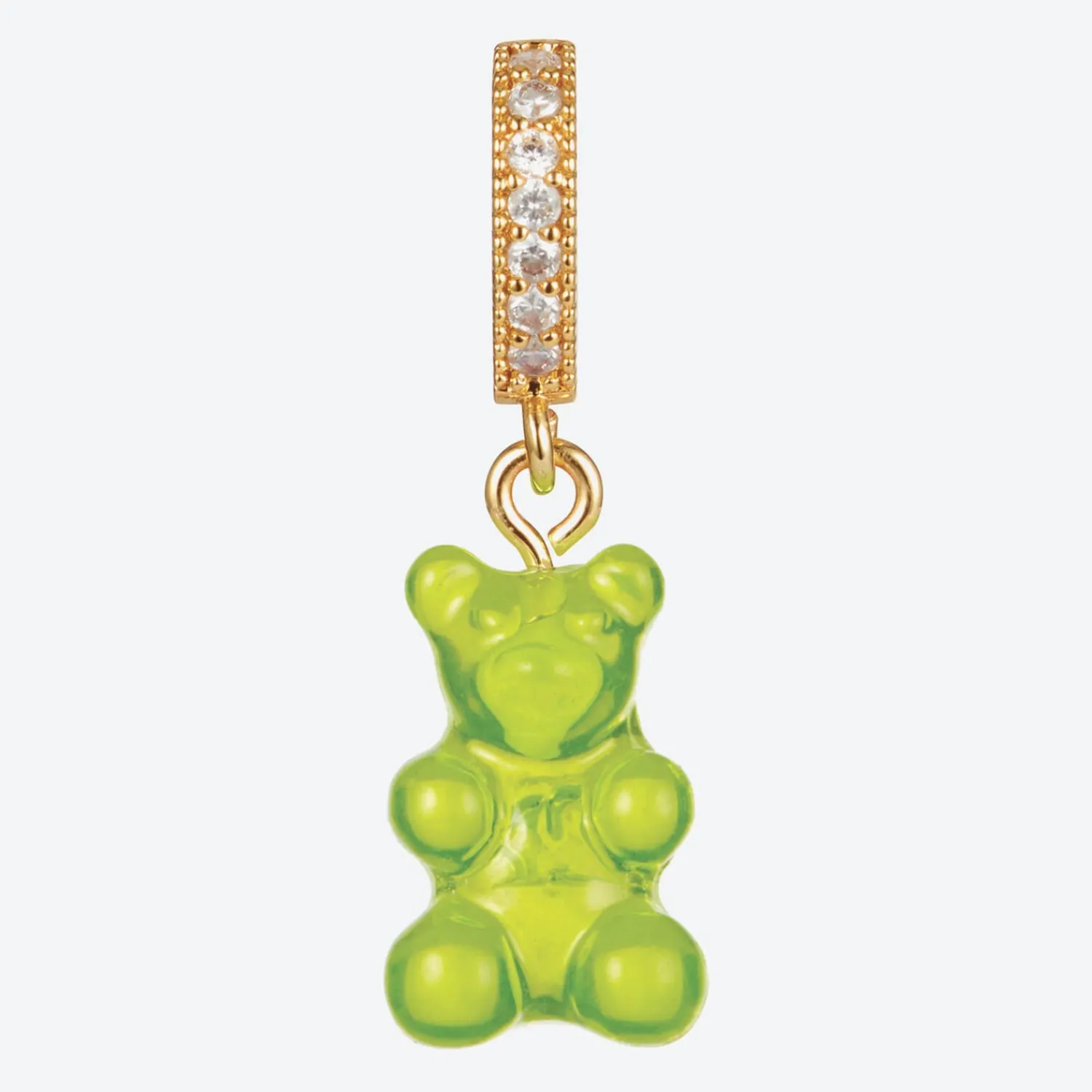 Necklaces*Crystal Haze Women's Nostalgia Pave Bear - Lime