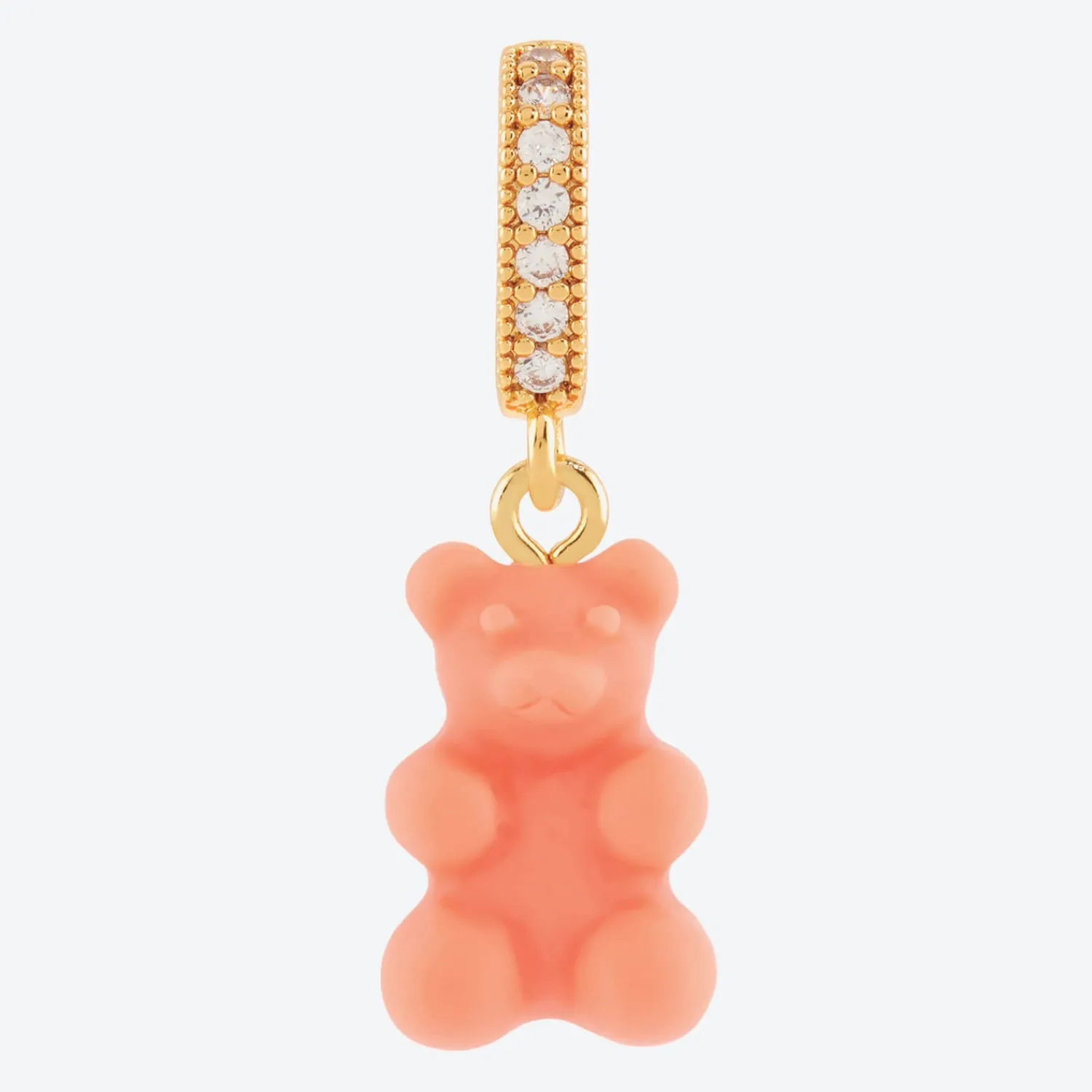 Necklaces*Crystal Haze Women's Nostalgia Pave Matte Bear - Peachy
