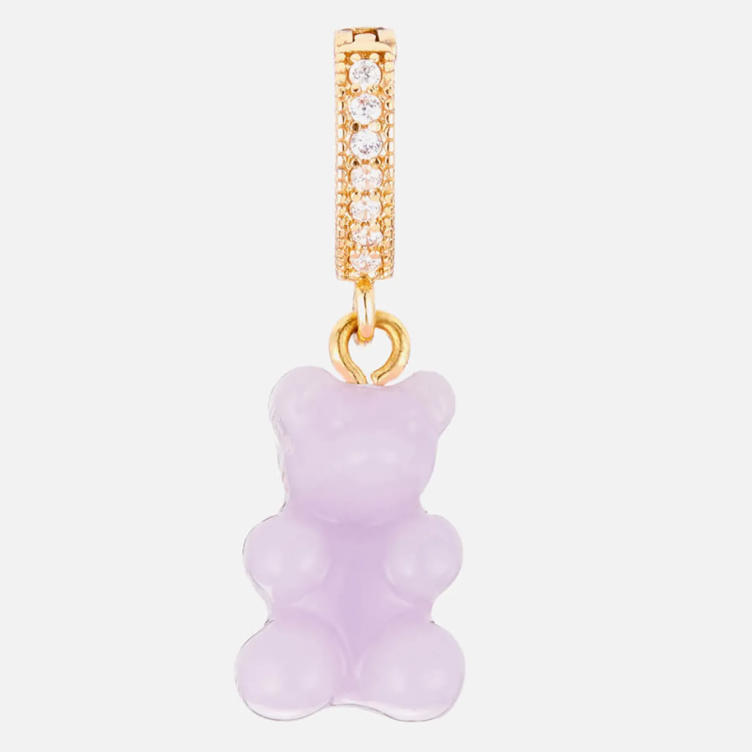 Necklaces*Crystal Haze Women's Pave Nostalgia Bear Pendant - Lilac