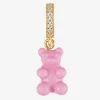 Necklaces*Crystal Haze Women's Pave Nostalgia Bear Pendant - Candy Pink
