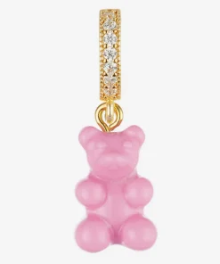 Necklaces*Crystal Haze Women's Pave Nostalgia Bear Pendant - Candy Pink