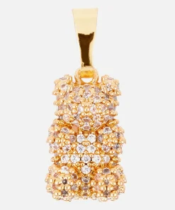 Necklaces*Crystal Haze Women's Pave Nostalgia Bear - Gold