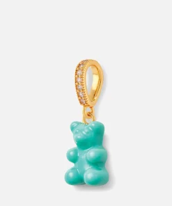 Necklaces*Crystal Haze Women's Pave Nostalgia Bear Pendant - Mykonos Blue