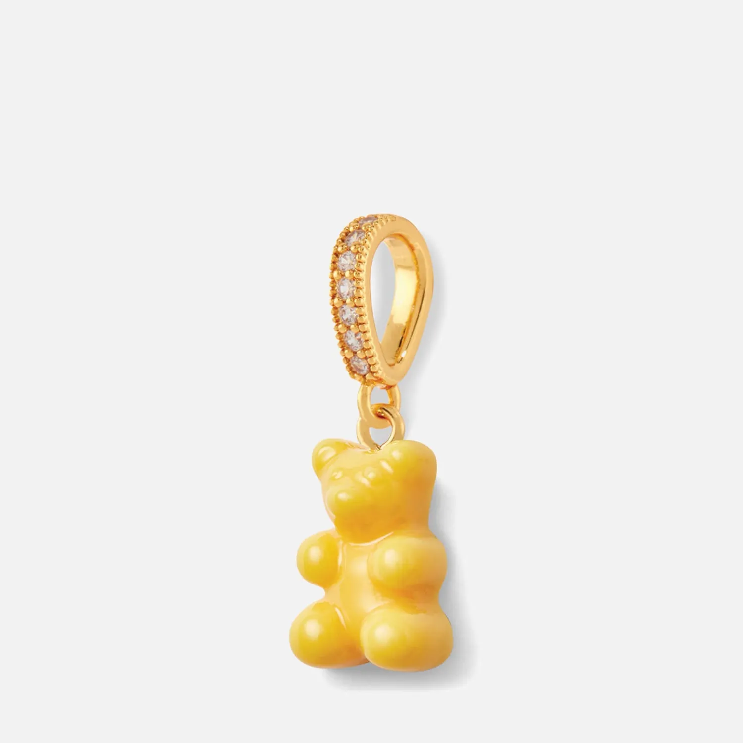 Necklaces*Crystal Haze Women's Pave Nostalgia Bear Pendant - New York Taxi Yellow