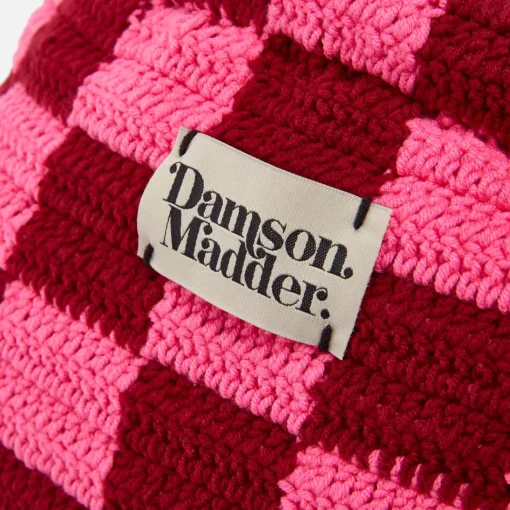 Shoulder Bags*Damson Madder Checkerboard Crochet Bag