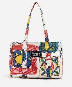 Tote Bags*Damson Madder Large Printed Organic Cotton Tote Bag