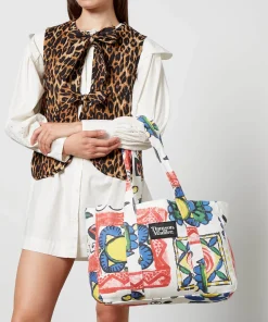 Tote Bags*Damson Madder Large Printed Organic Cotton Tote Bag