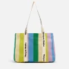 Tote Bags*Damson Madder Striped Cotton-Canvas Beach Bag