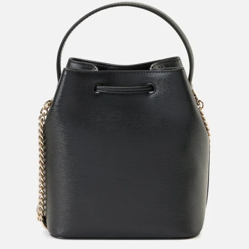 Bucket Bags*DKNY Women's Bryant Drawstring Bucket Bag - Black/Gold
