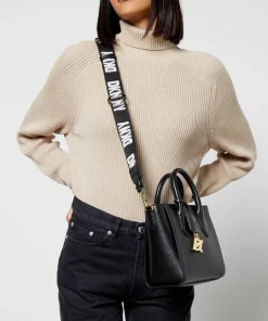 Satchels*DKNY Women's Valery Small Satchel -/Gold Black