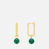 Jewellery Sets*Estella Bartlett Elongated Gold-Plated Square Hoop With Malachite Drop