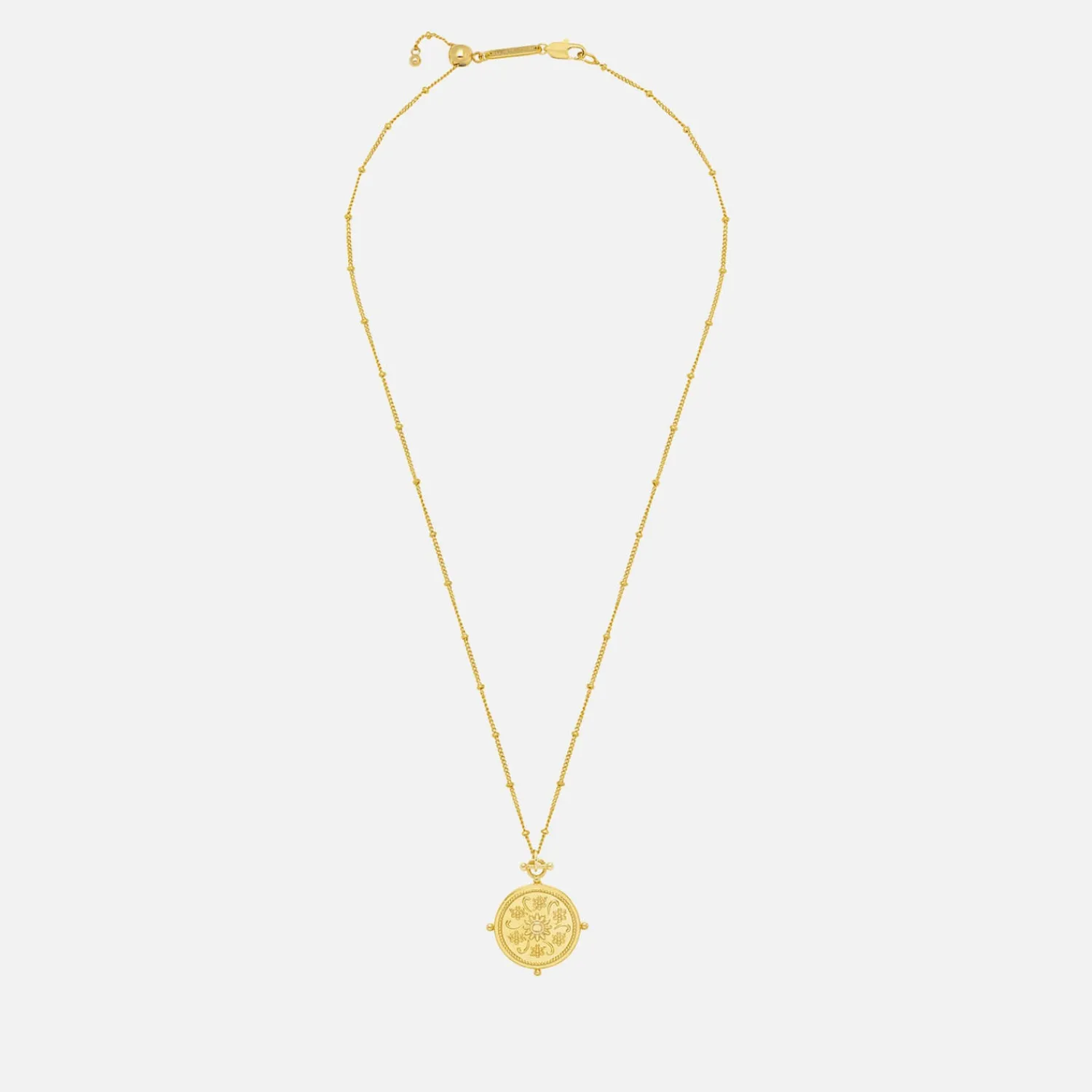 Necklaces*Estella Bartlett Gold-Plated Floral Coin Necklace