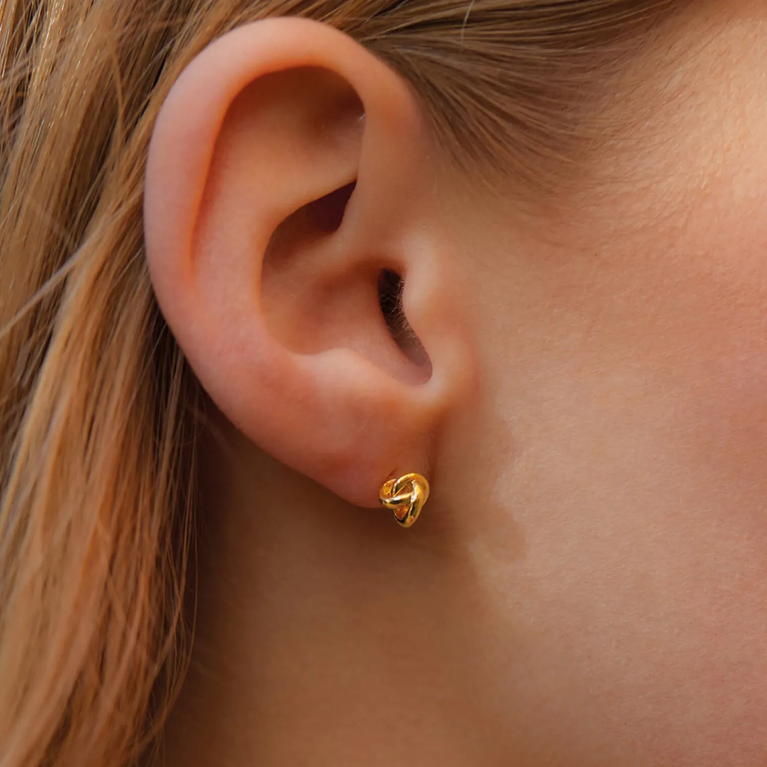 Earrings*Estella Bartlett Gold-Plated Knot Stud Earrings