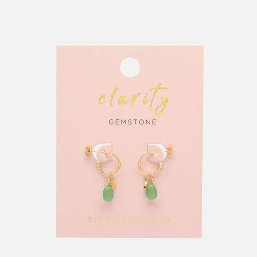 Jewellery Sets*Estella Bartlett Gold-Tone Brass Agate Hoop Earrings