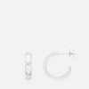 Earrings*Estella Bartlett Hammered Silver-Plated Hoop Earrings