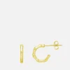 Earrings*Estella Bartlett Small Bamboo Gold-Plated Hoop Earrings