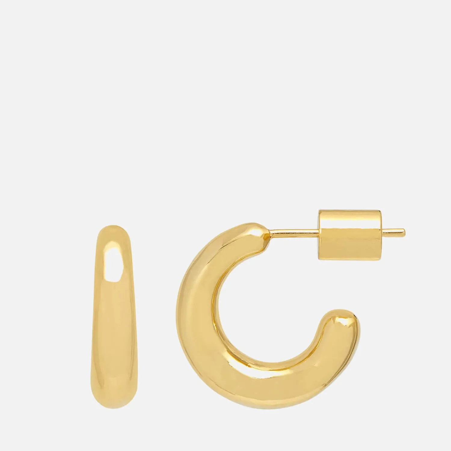 Earrings*Estella Bartlett Women's Chunky Semi Circle Hoop - Gold Plate