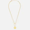 Necklaces*Estella Bartlett Women's Double Layer Necklace With Cz Slider - Gold Plate/Gold Plated