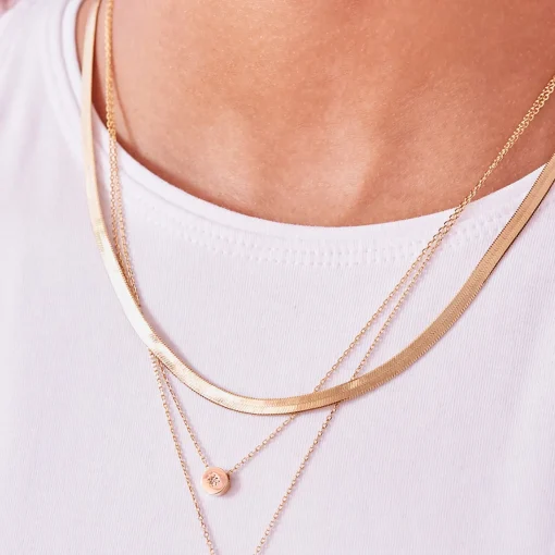 Necklaces*Estella Bartlett Women's Herringbone Chain - Gold Plate/Gold Plated