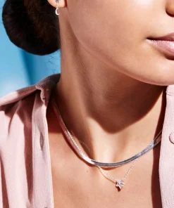 Necklaces*Estella Bartlett Women's Herringbone Chain - Silver Plate/Silver Plated