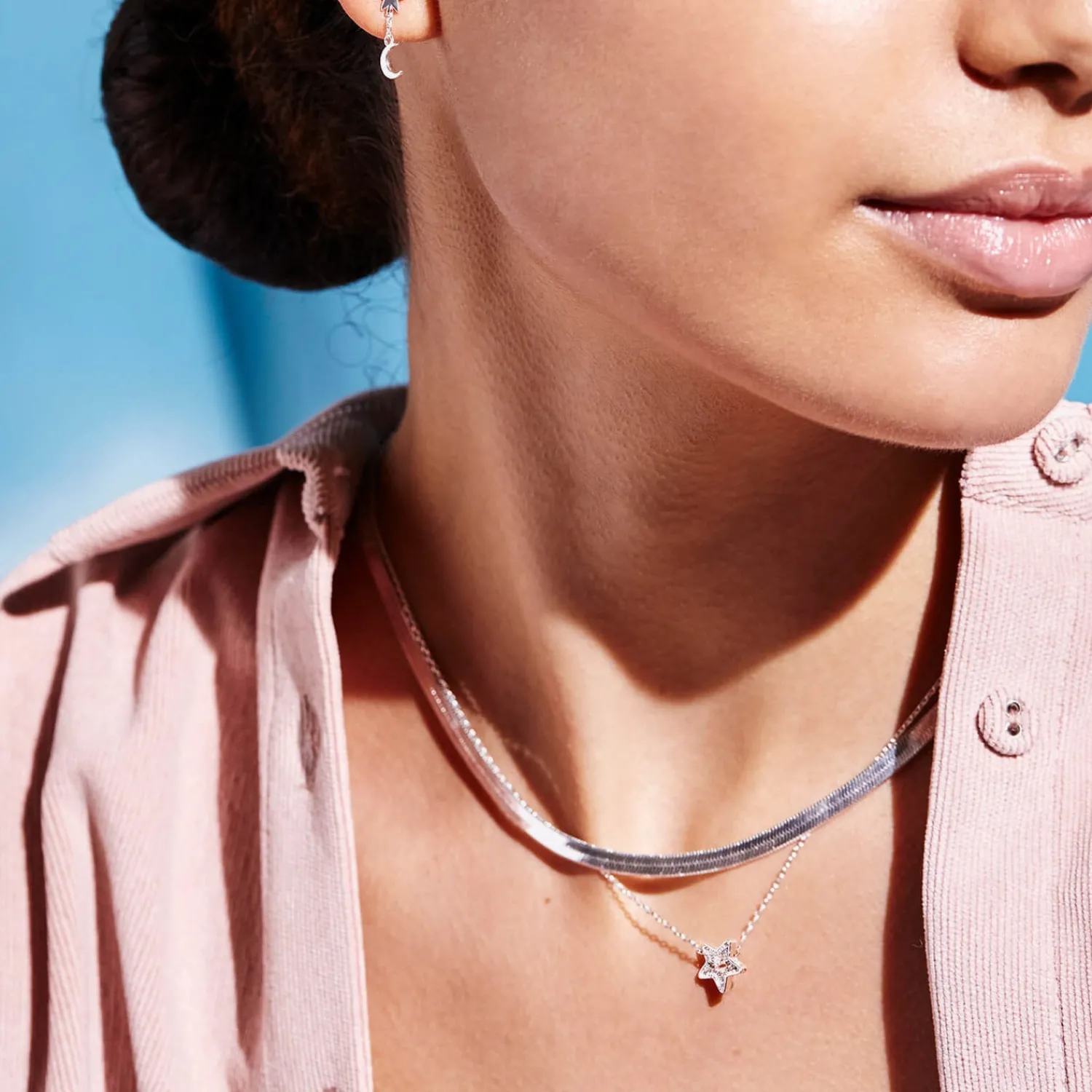 Necklaces*Estella Bartlett Women's Herringbone Chain - Silver Plate/Silver Plated