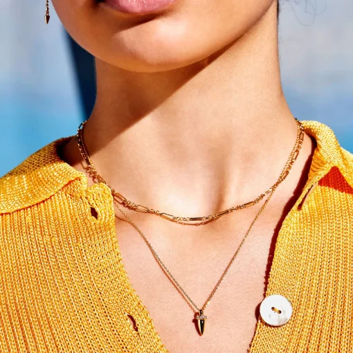 Necklaces*Estella Bartlett Women's Oval & Trace Chain Large - Gold Plate/Gold Plated
